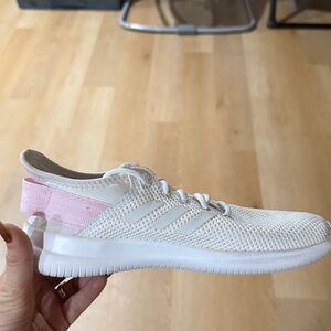 Adidas Women's Cream and Pink Sneakers